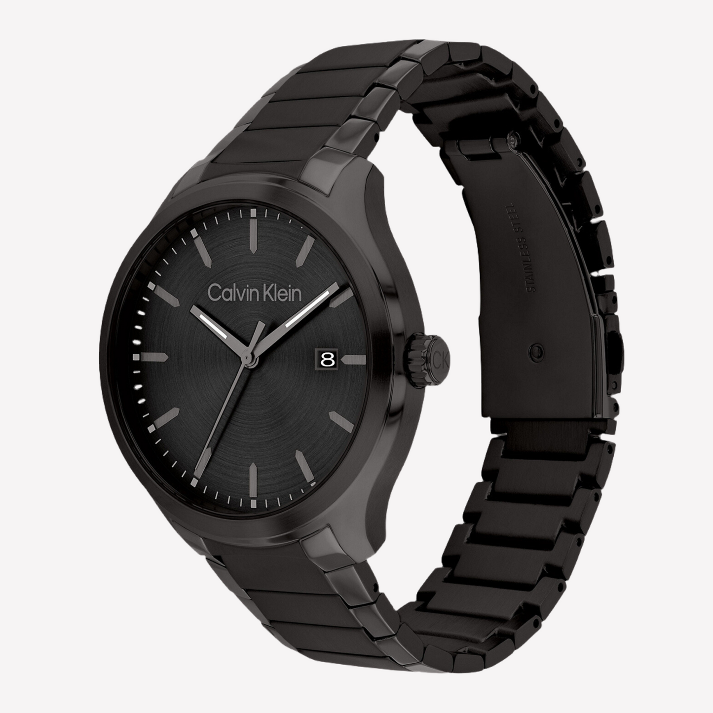 Calvin Klein Men Black Dial Bracelet Watch - Black