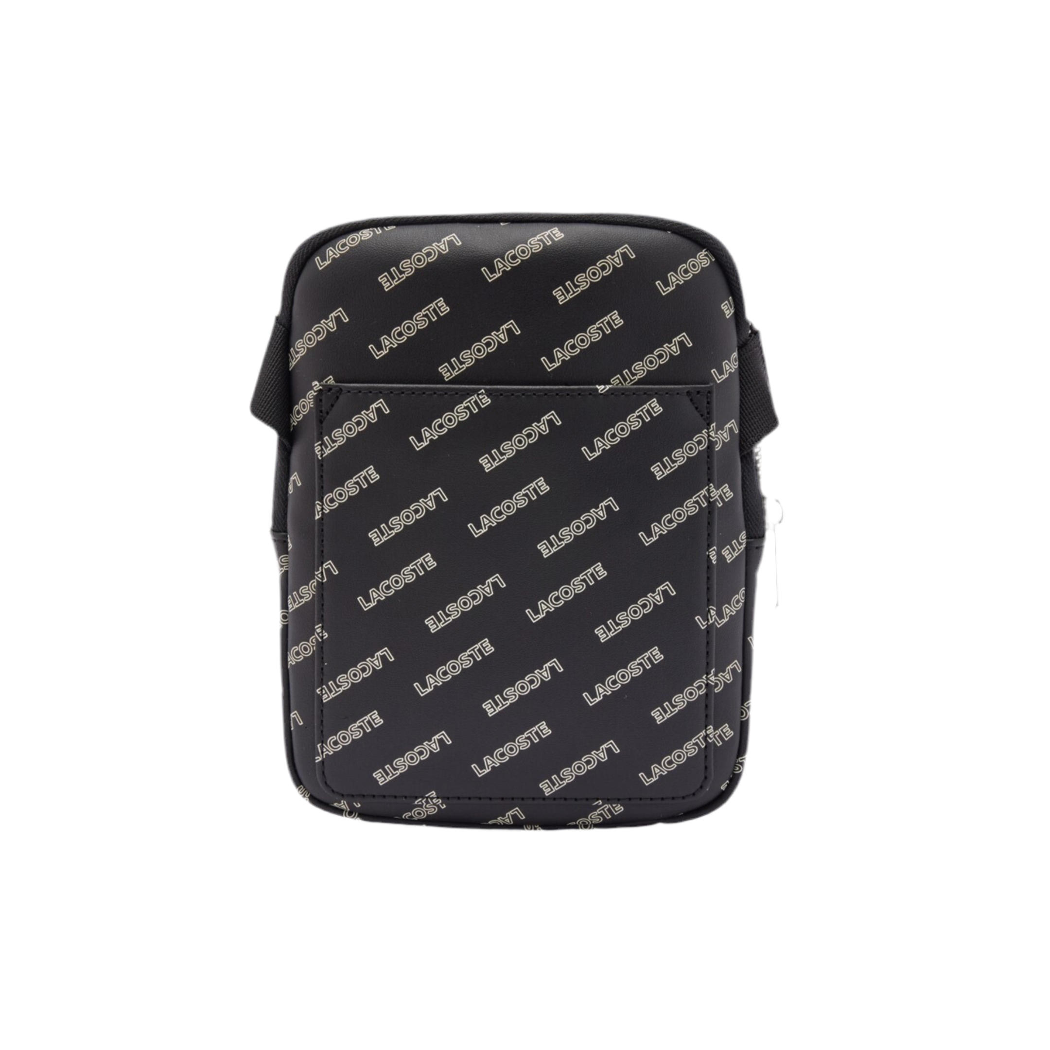 Lacoste LCST Logo Print Satchel - Black