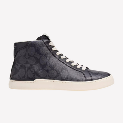 COACH Men's Clip High Top Sneaker - Charcoal