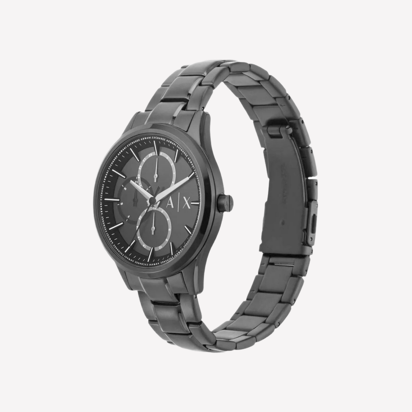 Armani Exchange Men Steel Strap Watch - Black