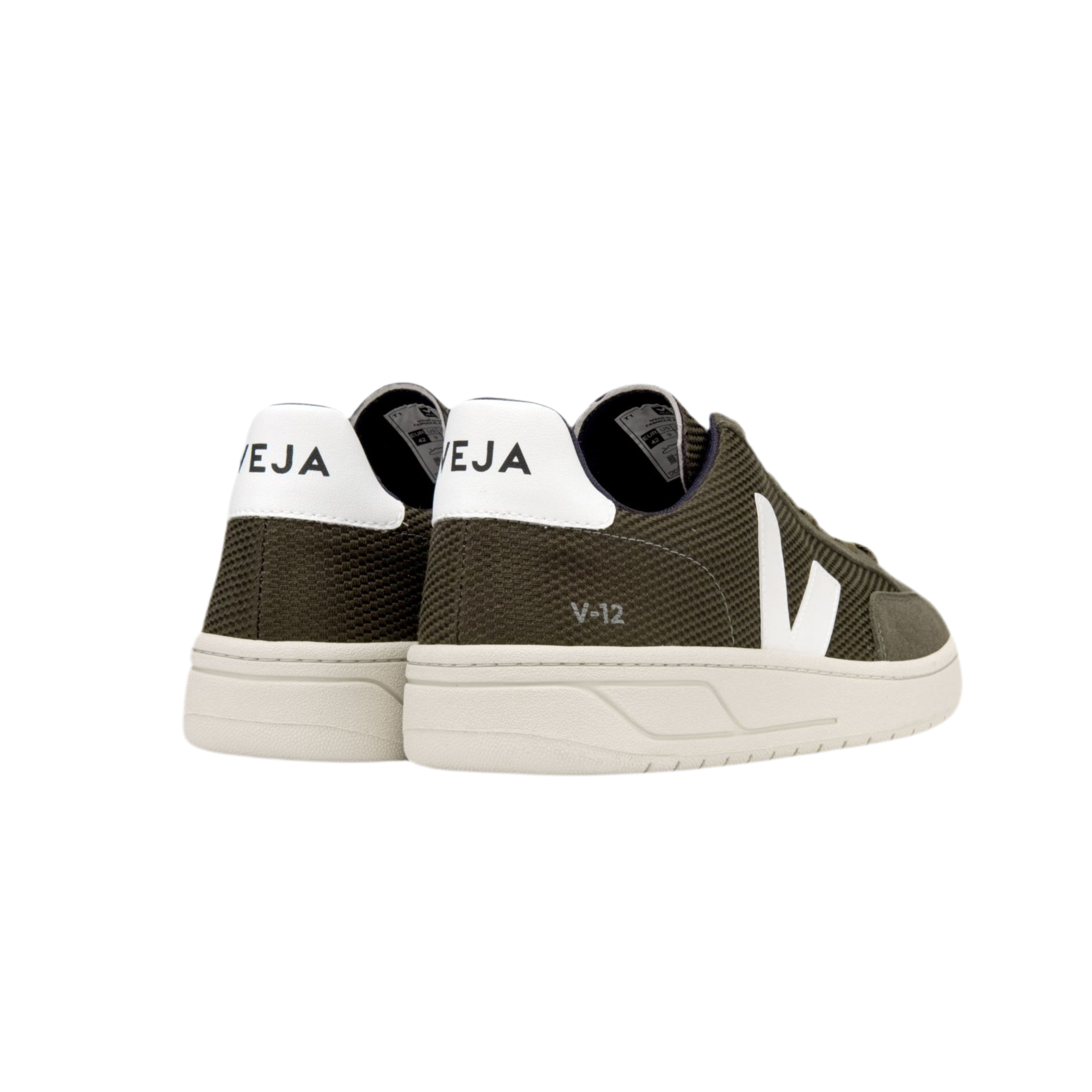 Veja Men V-12 - Olive White