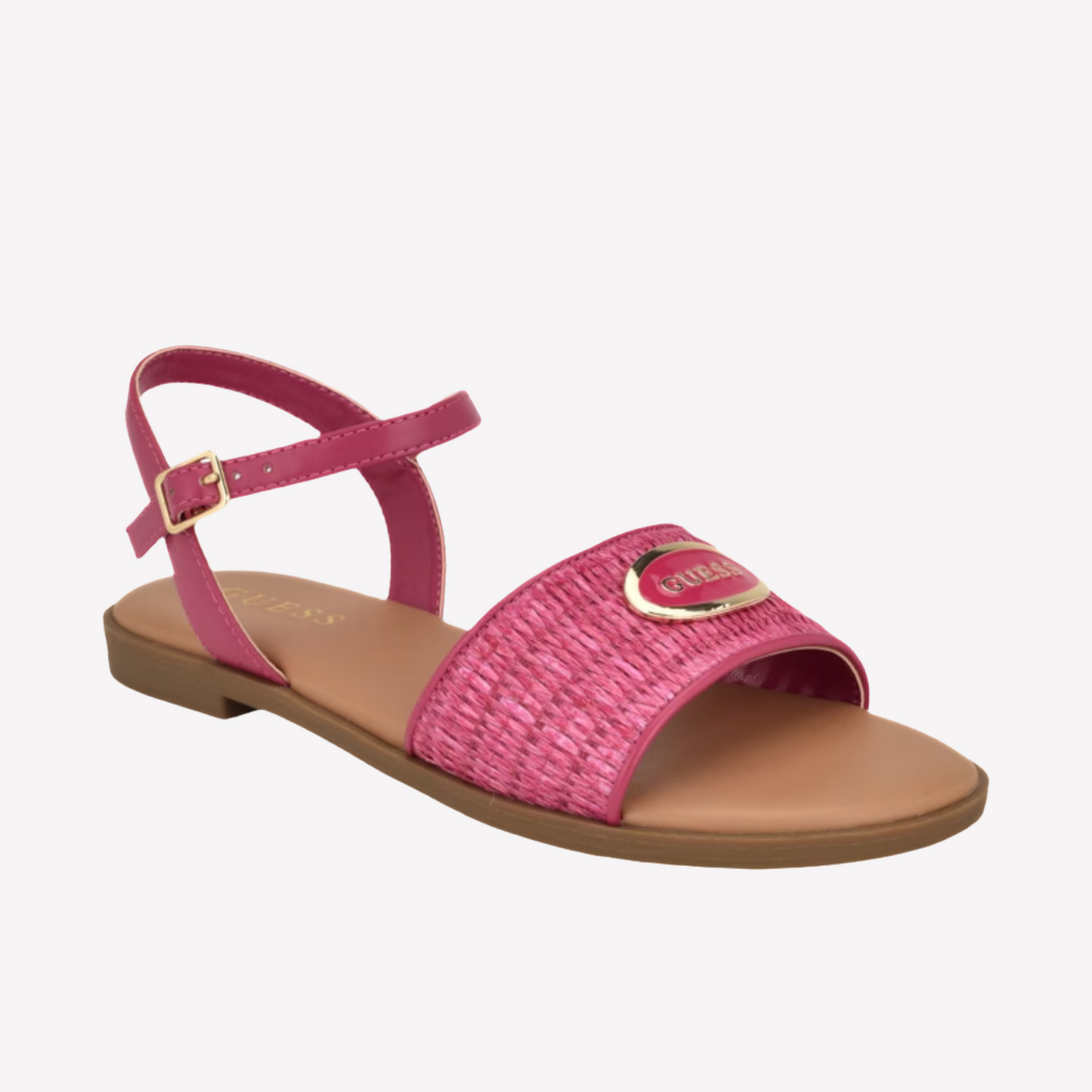 Guess Women Moores Raffia Sandals - Pink