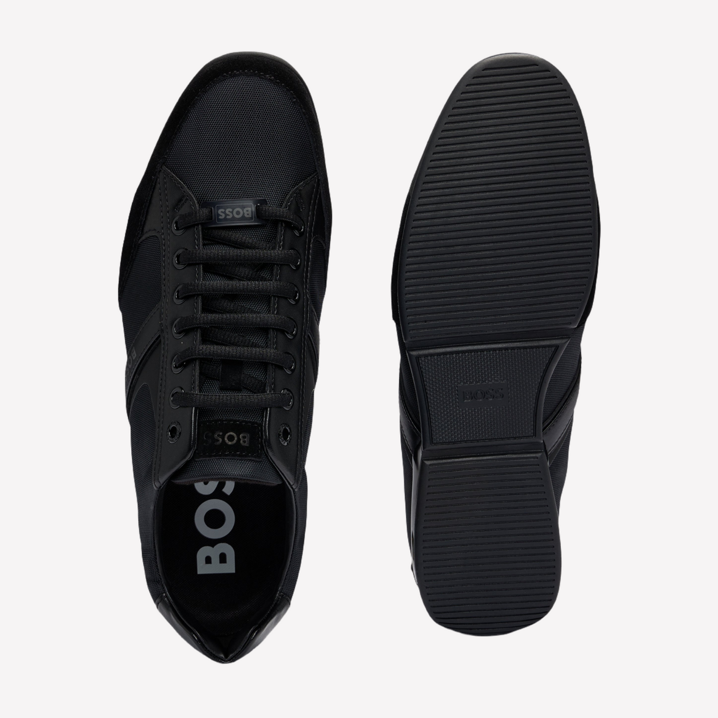 Hugo Boss Men Saturn Mixed Trainers - Black