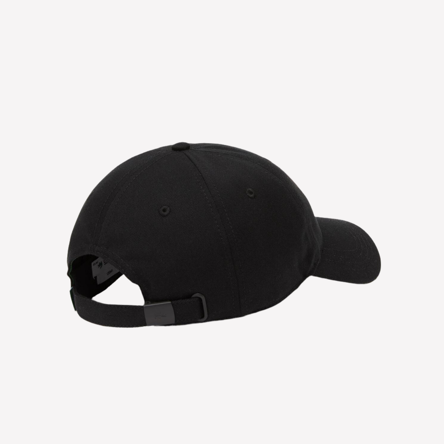 Lacoste Unisex Adjustable Organic Cotton Twill Cap - Black