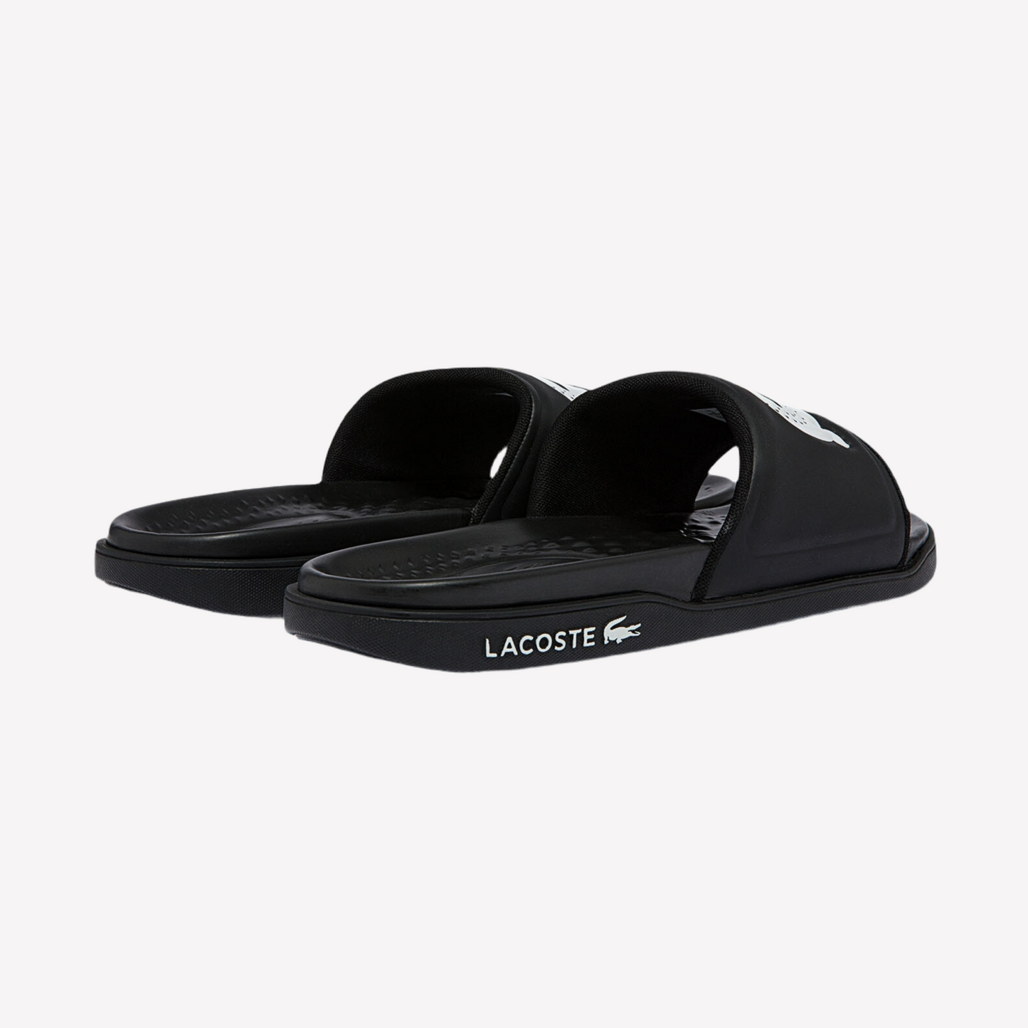 Lacoste Men Croco Dualiste Slides - Black