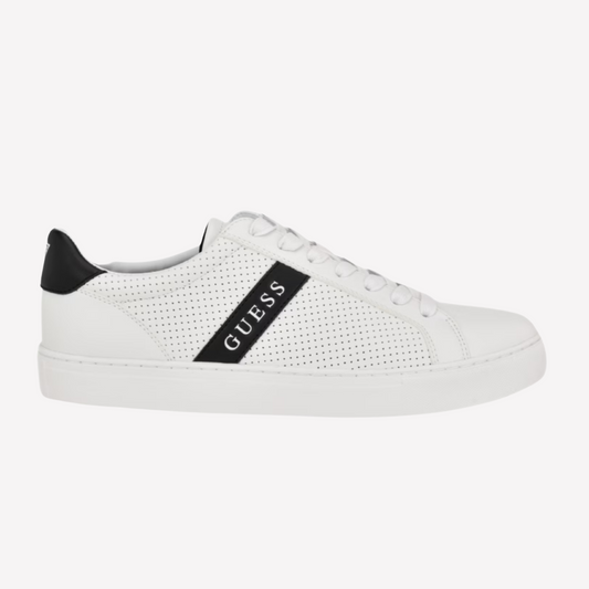 Guess Men Bixly Signature Stripe Sneakers - White